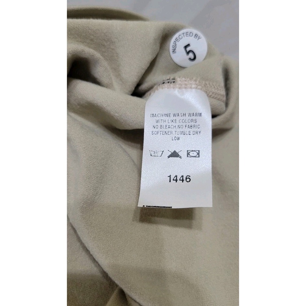 XGO Shirt Mens Large Beige Crew Neck Acclimate Dry Base Layer Made USA 1446 - Picture 8 of 8
